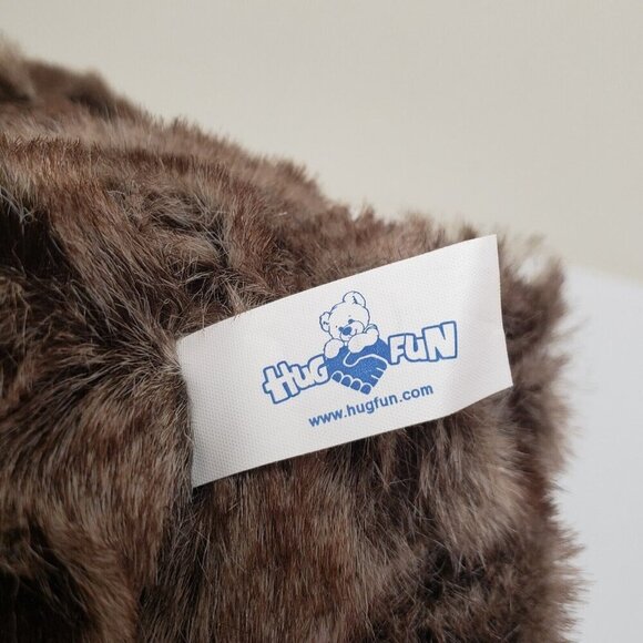 HugFun Brown Bear Valentine Heart XOXO Heart Pillow Stuffed Animal Plush - Picture 4 of 7